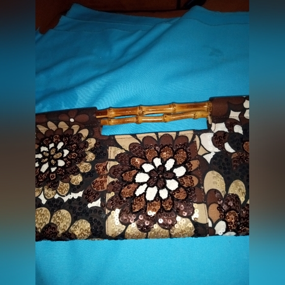 The Limited Brown Floral Clutch - Picture 5 of 5